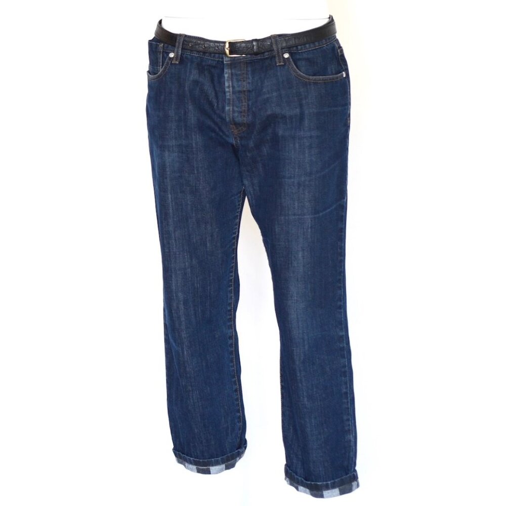 Marni Cropped Button Fly Blue Jeans - Italy